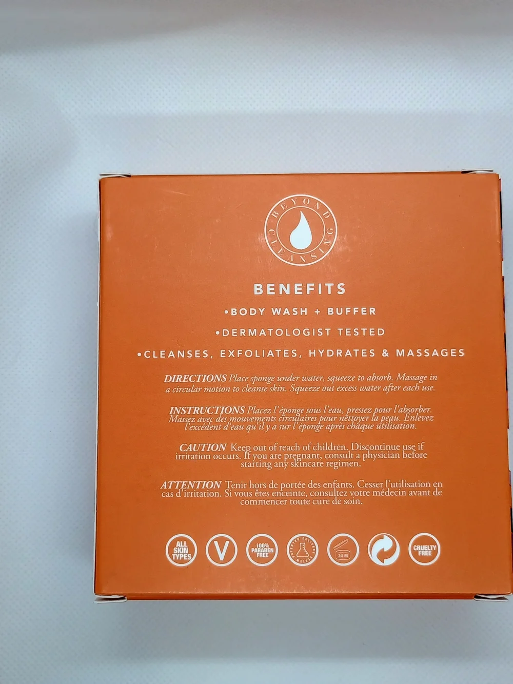 Spongellé Blood Orange Sorbet Body Wash Infused Buffer - Orange
